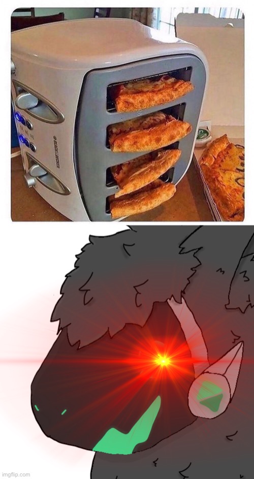 The protogen got outdone by an actual toaster (top image stolen from reddit) | image tagged in toaster | made w/ Imgflip meme maker