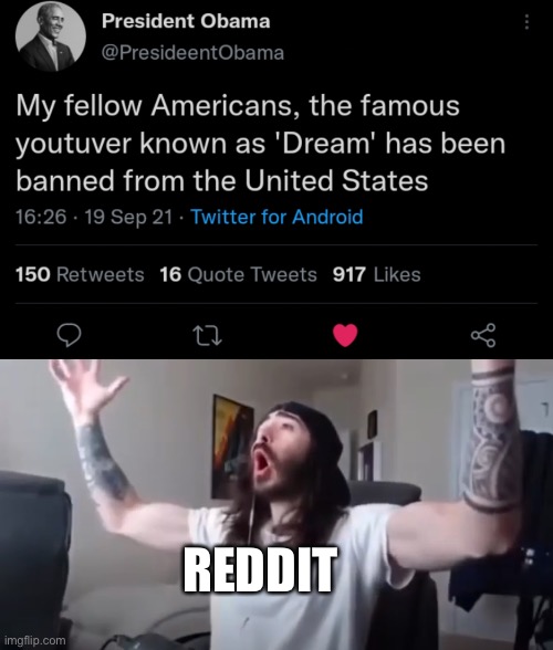 A. The comment is obviously a joke. B. This is a meme | REDDIT | image tagged in woo yeah baby thats what we've been waiting for | made w/ Imgflip meme maker
