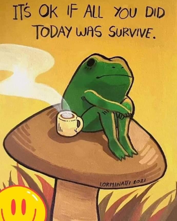 It’s okay if all you did today was survive Blank Meme Template