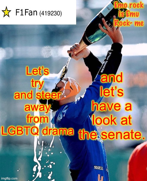 And can Congress vote on it? | Let’s try and steer away from LGBTQ drama; and let’s have a look at the senate. | image tagged in f1fan announcement template v6 | made w/ Imgflip meme maker