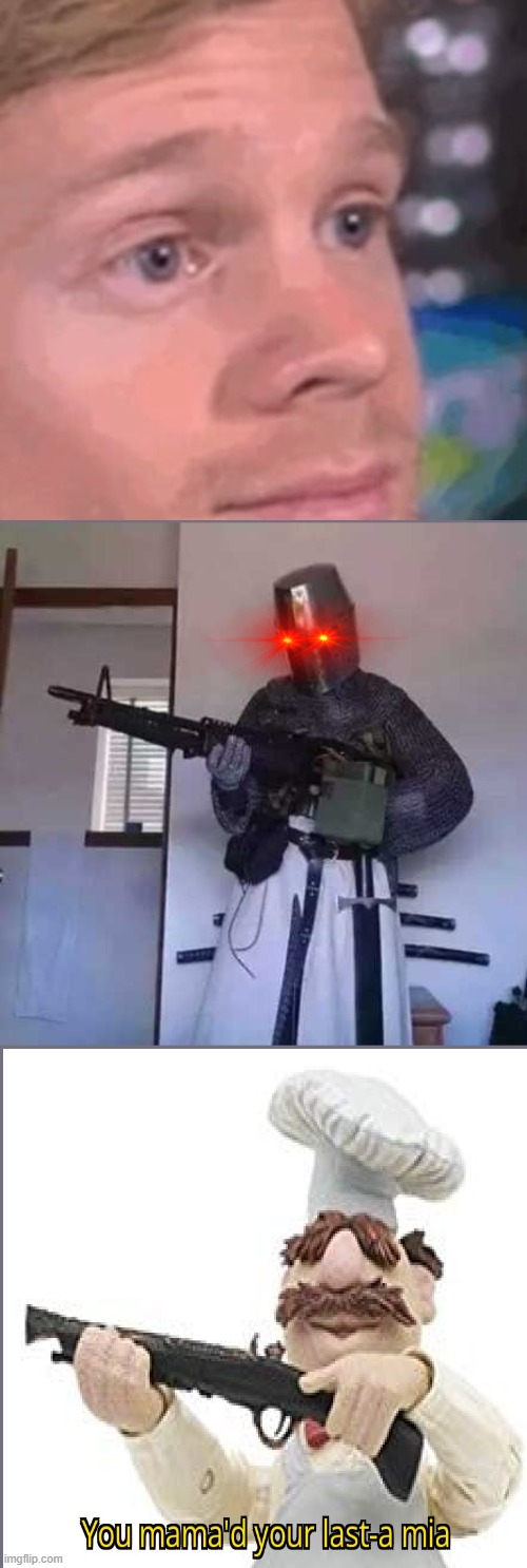 Crusader knight with M60 Machine Gun | image tagged in crusader knight with m60 machine gun | made w/ Imgflip meme maker