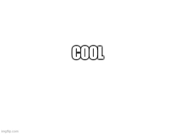 Blank White Template | COOL | image tagged in blank white template | made w/ Imgflip meme maker