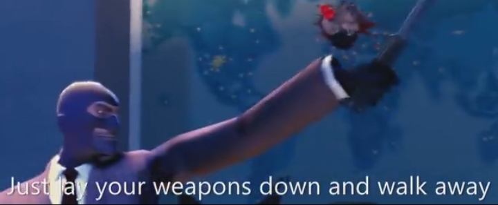 Just lay your weapons down and walk away Blank Meme Template