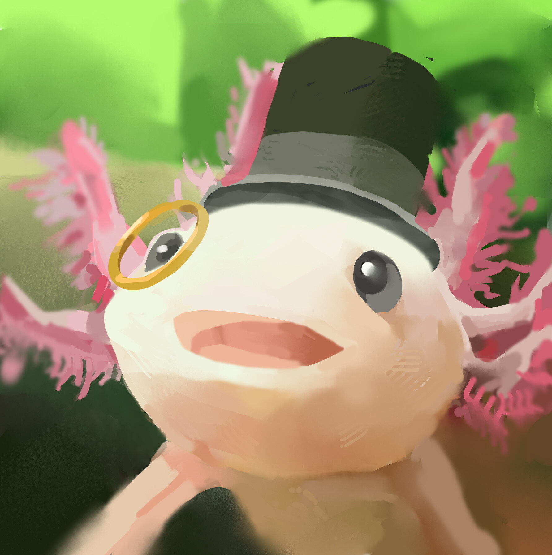 High Quality Dapper Axolotl Blank Meme Template