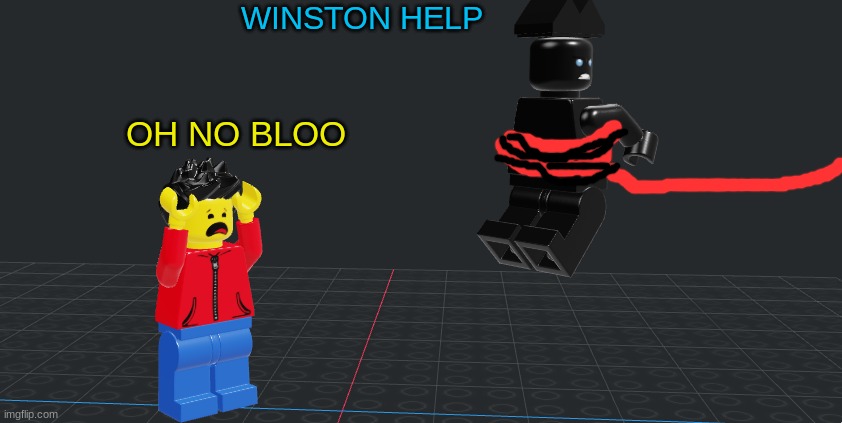 *Wheeze* I'm scared (Oh no) | WINSTON HELP; OH NO BLOO | made w/ Imgflip meme maker