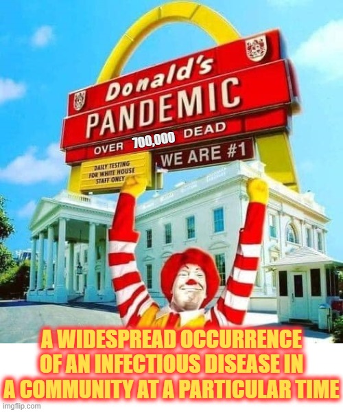 PANDEMIC | A WIDESPREAD OCCURRENCE OF AN INFECTIOUS DISEASE IN A COMMUNITY AT A PARTICULAR TIME | image tagged in pandemic,infectious,disease,widespread,epidemic,idiot | made w/ Imgflip meme maker