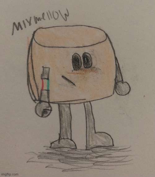 I just drew Mixmellow. What do you think? | image tagged in mixmellow | made w/ Imgflip meme maker