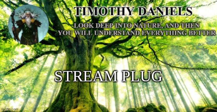 nature template | STREAM PLUG | image tagged in nature template | made w/ Imgflip meme maker