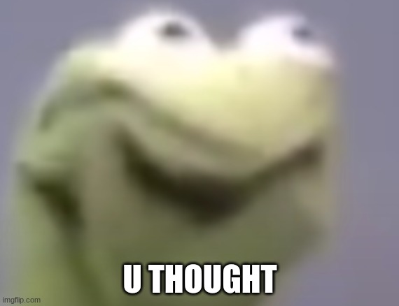 U thought | U THOUGHT | image tagged in kermit the frog | made w/ Imgflip meme maker
