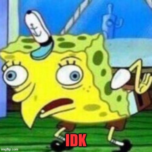 IDK | made w/ Imgflip meme maker