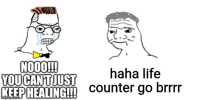 A friend got his life over 200 in a game of magic | NOOO!!! YOU CAN'T JUST KEEP HEALING!!! haha life counter go brrrr | image tagged in nooo haha go brrr,magic the gathering | made w/ Imgflip meme maker