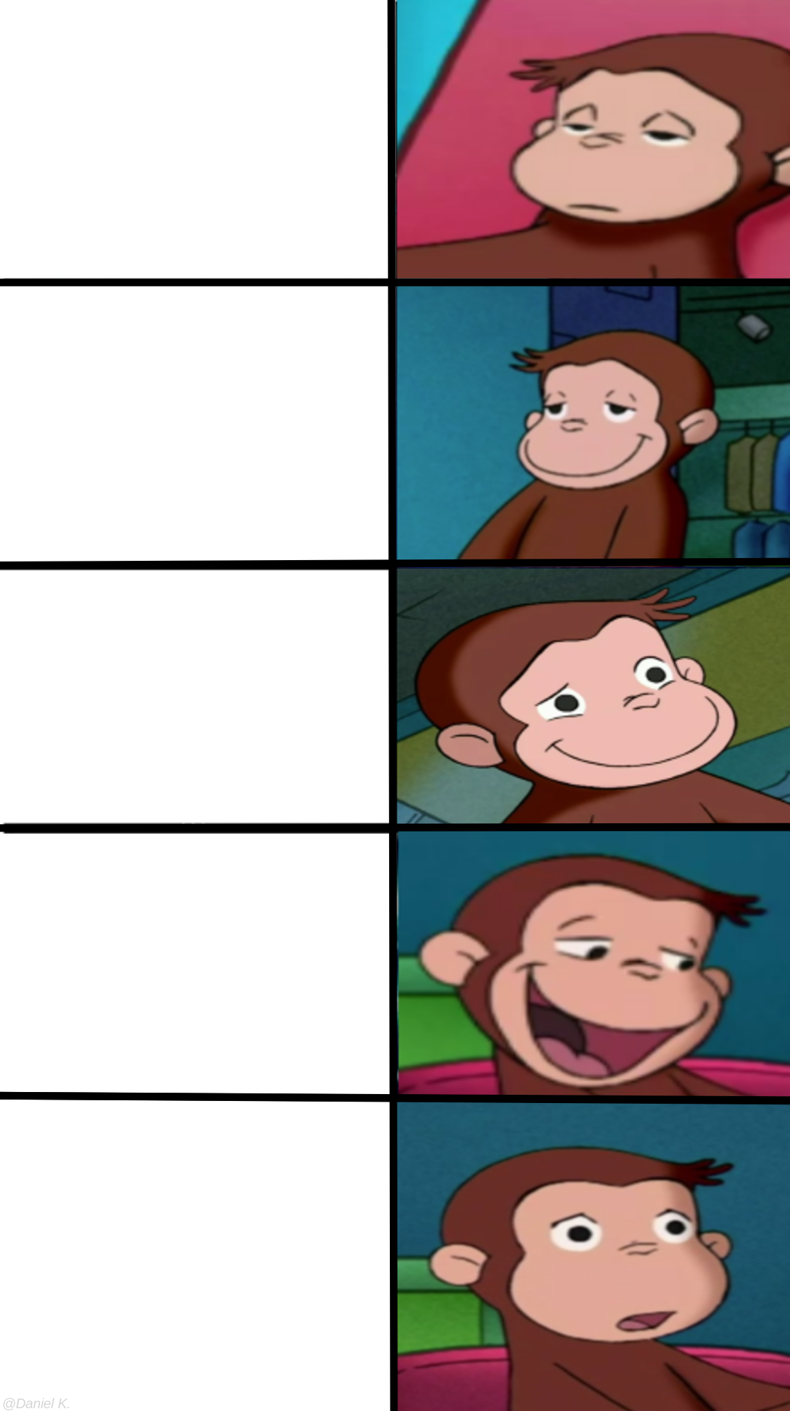 High Quality Going Through a Plan Portrayed by Curious George Blank Meme Template