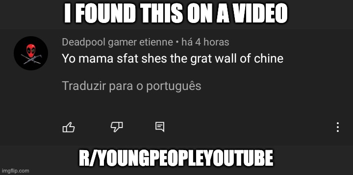the grat wall of chine | I FOUND THIS ON A VIDEO; R/YOUNGPEOPLEYOUTUBE | made w/ Imgflip meme maker