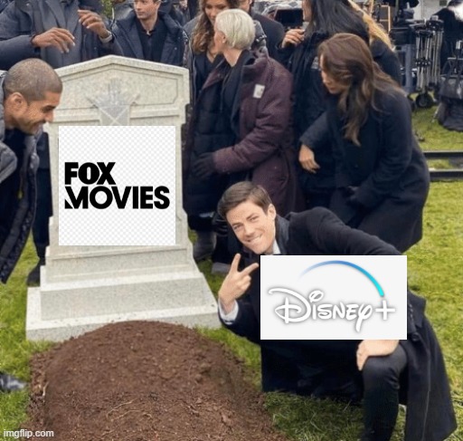 FOX Movies will end on October 1 | image tagged in grant gustin over grave | made w/ Imgflip meme maker