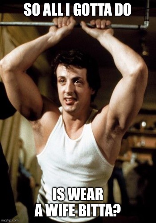 SO ALL I GOTTA DO IS WEAR A WIFE BITTA? | made w/ Imgflip meme maker