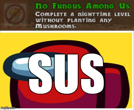 Unable to load the title. Try again | SUS | image tagged in white background,amogus,sus,plants vs zombies,pvz,achievement | made w/ Imgflip meme maker