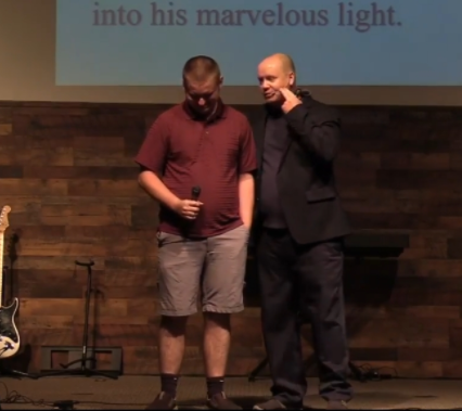 High Quality Guy afraid to look at a pastor Blank Meme Template