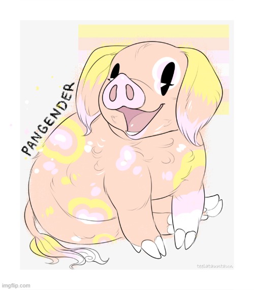 19 (by pig) | image tagged in lgbtq,furry,pig,cute,pangender | made w/ Imgflip meme maker