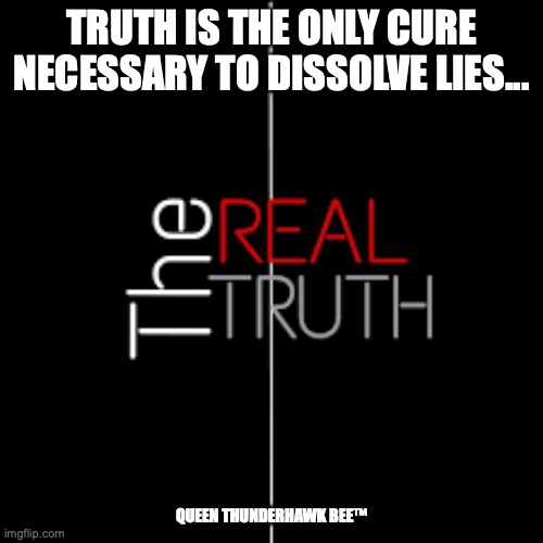 The Real | TRUTH IS THE ONLY CURE NECESSARY TO DISSOLVE LIES... QUEEN THUNDERHAWK BEE™ | image tagged in the scroll of truth | made w/ Imgflip meme maker