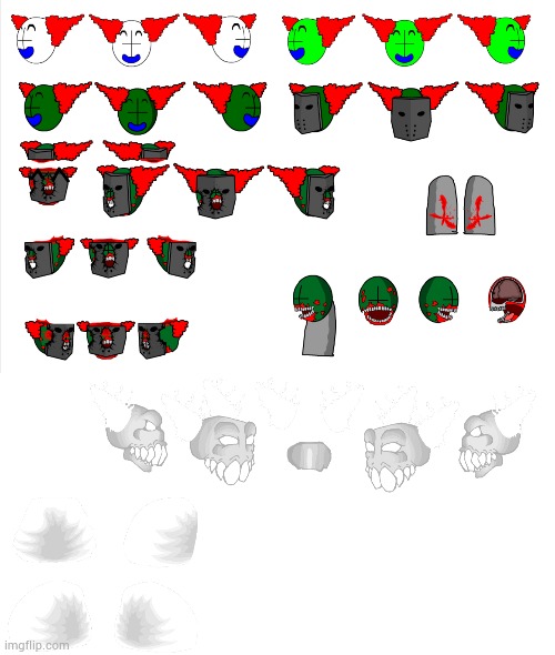 image tagged in tricky sprite sheet,tricky sprite sheet demon form | made w/ Imgflip meme maker