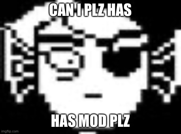 Undyne | CAN I PLZ HAS; HAS MOD PLZ | image tagged in undyne | made w/ Imgflip meme maker