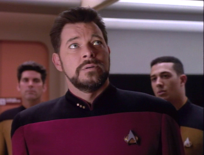 Riker and two security guards Blank Meme Template