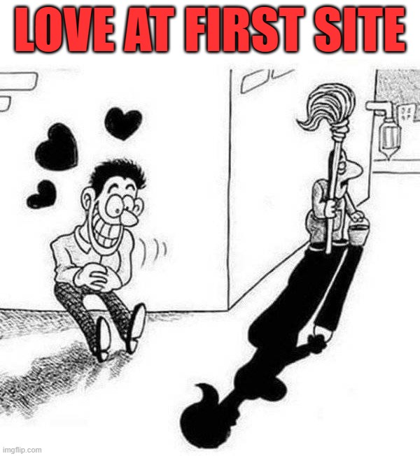 LOVE AT FIRST SITE | image tagged in comics | made w/ Imgflip meme maker