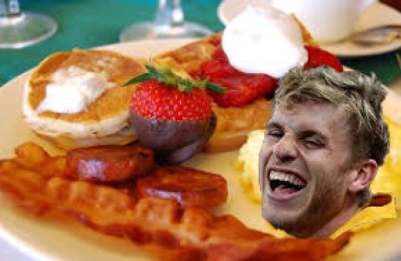 High Quality Breakfast with Cooper Kupp Blank Meme Template