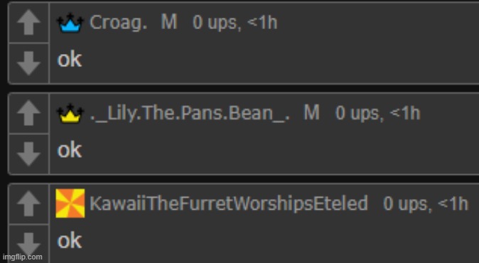 the line of ok's | made w/ Imgflip meme maker