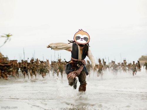 High Quality Sloth Jack Sparrow Blank Meme Template