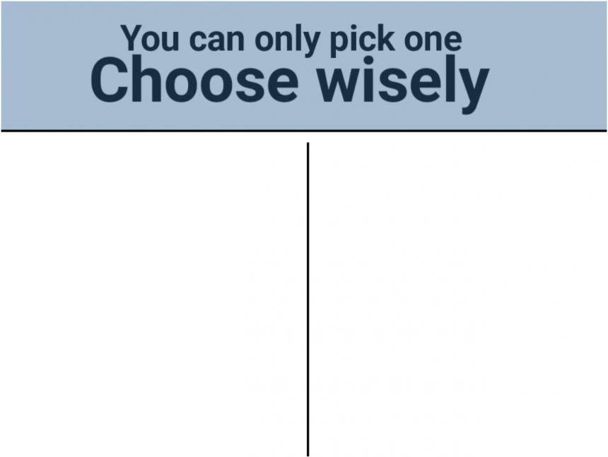 you can pick only one choose wisely Blank Template Imgflip