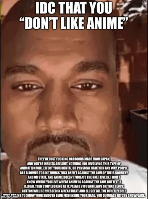 Send this to anyone who posted a "No Anime Violation" | image tagged in send this to anyone who posted a no anime violation | made w/ Imgflip meme maker