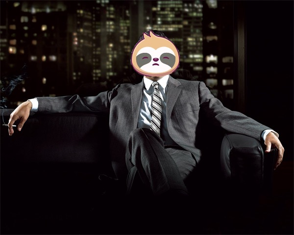 High Quality Sloth mad men Blank Meme Template