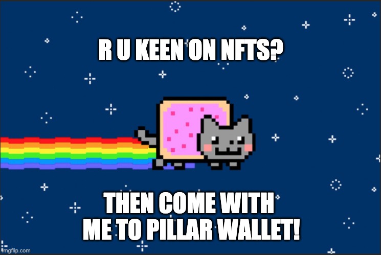  R U KEEN ON NFTS? THEN COME WITH 
ME TO PILLAR WALLET! | made w/ Imgflip meme maker