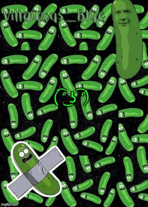 lenny bind | ( ͡° ͜ʖ ͡°) | image tagged in pickle rick temp | made w/ Imgflip meme maker