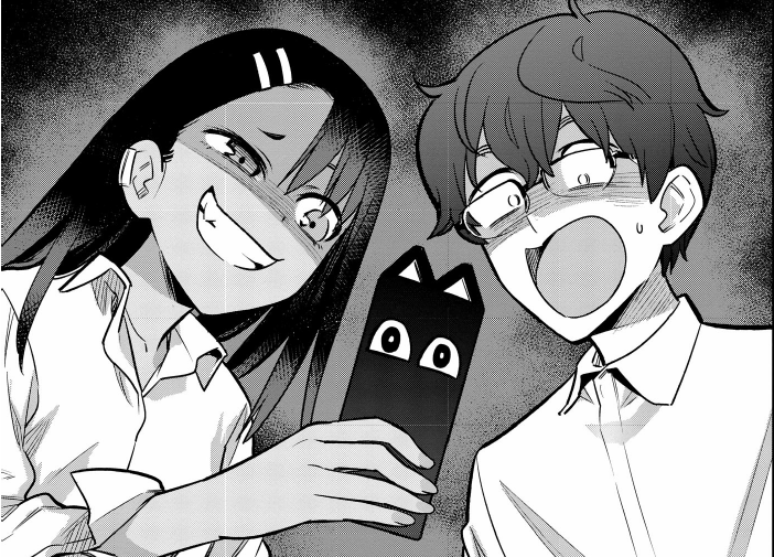 Nagatoro surprises Senpai Blank Meme Template