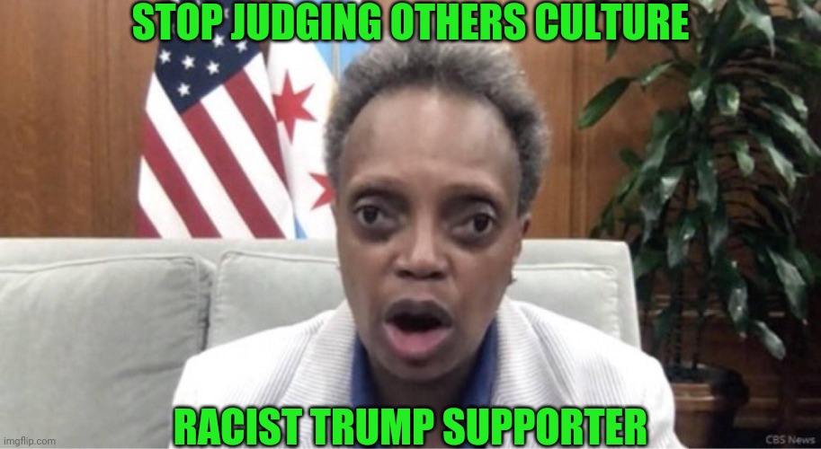 Mayor Lori Lightfoot | STOP JUDGING OTHERS CULTURE RACIST TRUMP SUPPORTER | image tagged in mayor lori lightfoot | made w/ Imgflip meme maker