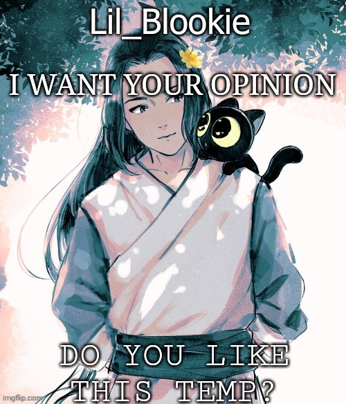 Lil_Blookie Legend of Luo xiao hei (thx bean) | I WANT YOUR OPINION; DO YOU LIKE THIS TEMP? | image tagged in lil_blookie legend of luo xiao hei thx bean | made w/ Imgflip meme maker