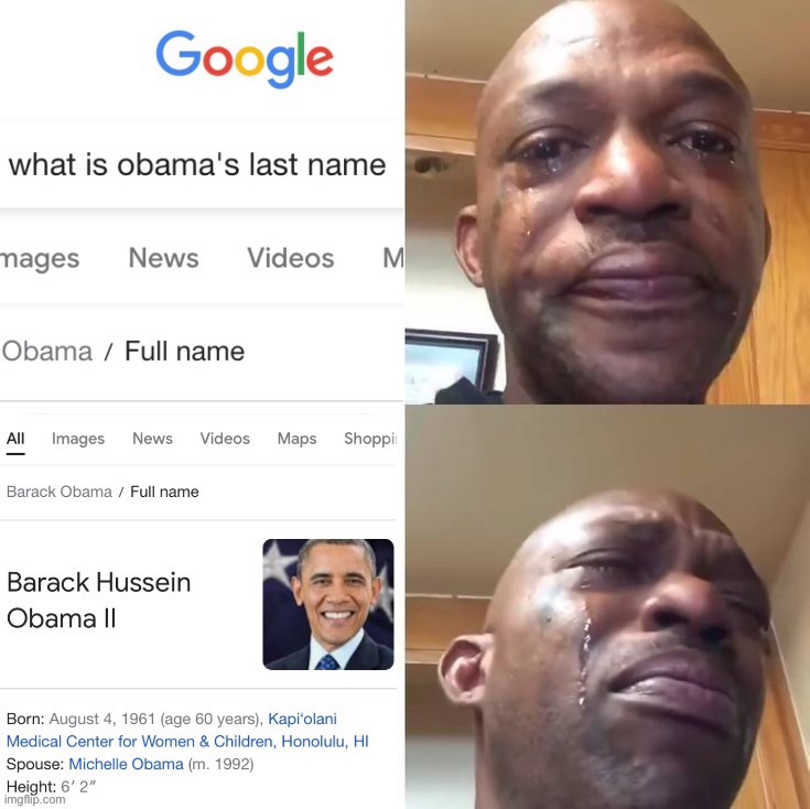 Obama’s last name | image tagged in obama,obamas last name | made w/ Imgflip meme maker