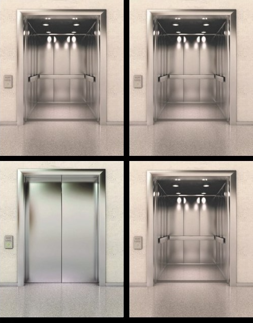 elevator 4 panel Blank Meme Template