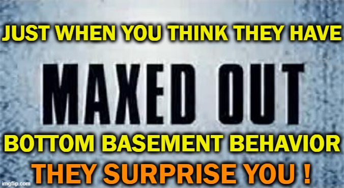 JUST WHEN YOU THINK THEY HAVE THEY SURPRISE YOU ! BOTTOM BASEMENT BEHAVIOR | made w/ Imgflip meme maker