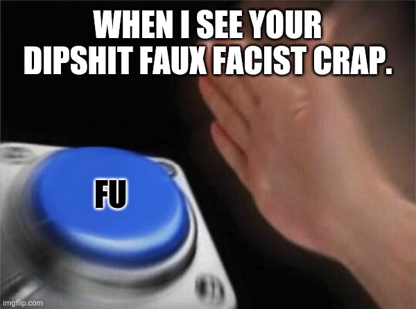 Blank Nut Button Meme | WHEN I SEE YOUR DIPSHIT FAUX FACIST CRAP. FU | image tagged in memes,blank nut button | made w/ Imgflip meme maker