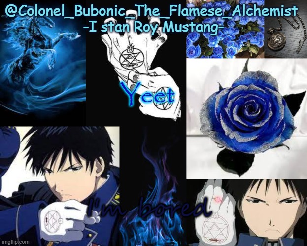 Roy Tempo again | Yeet; I'm bored | image tagged in roy tempo again | made w/ Imgflip meme maker