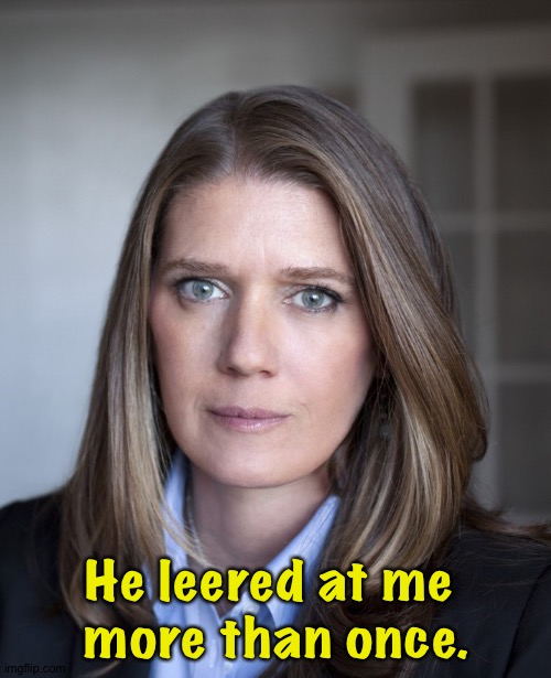 Mary Trump | He leered at me 
more than once. | image tagged in mary trump | made w/ Imgflip meme maker