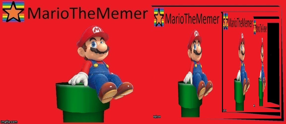 MarioTheMemerCeption :D | image tagged in mariothememer announcement template v1 | made w/ Imgflip meme maker