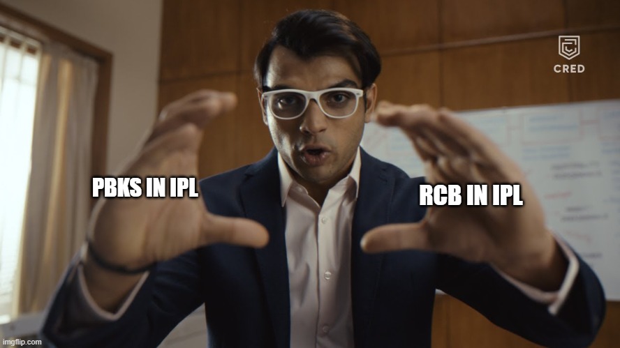 Cred Ad- Neeraj Chopra | PBKS IN IPL; RCB IN IPL | image tagged in memes | made w/ Imgflip meme maker