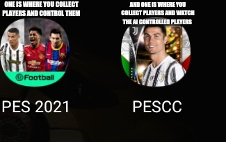 idk | ONE IS WHERE YOU COLLECT PLAYERS AND CONTROL THEM; AND ONE IS WHERE YOU COLLECT PLAYERS AND WATCH THE AI CONTROLLED PLAYERS | made w/ Imgflip meme maker