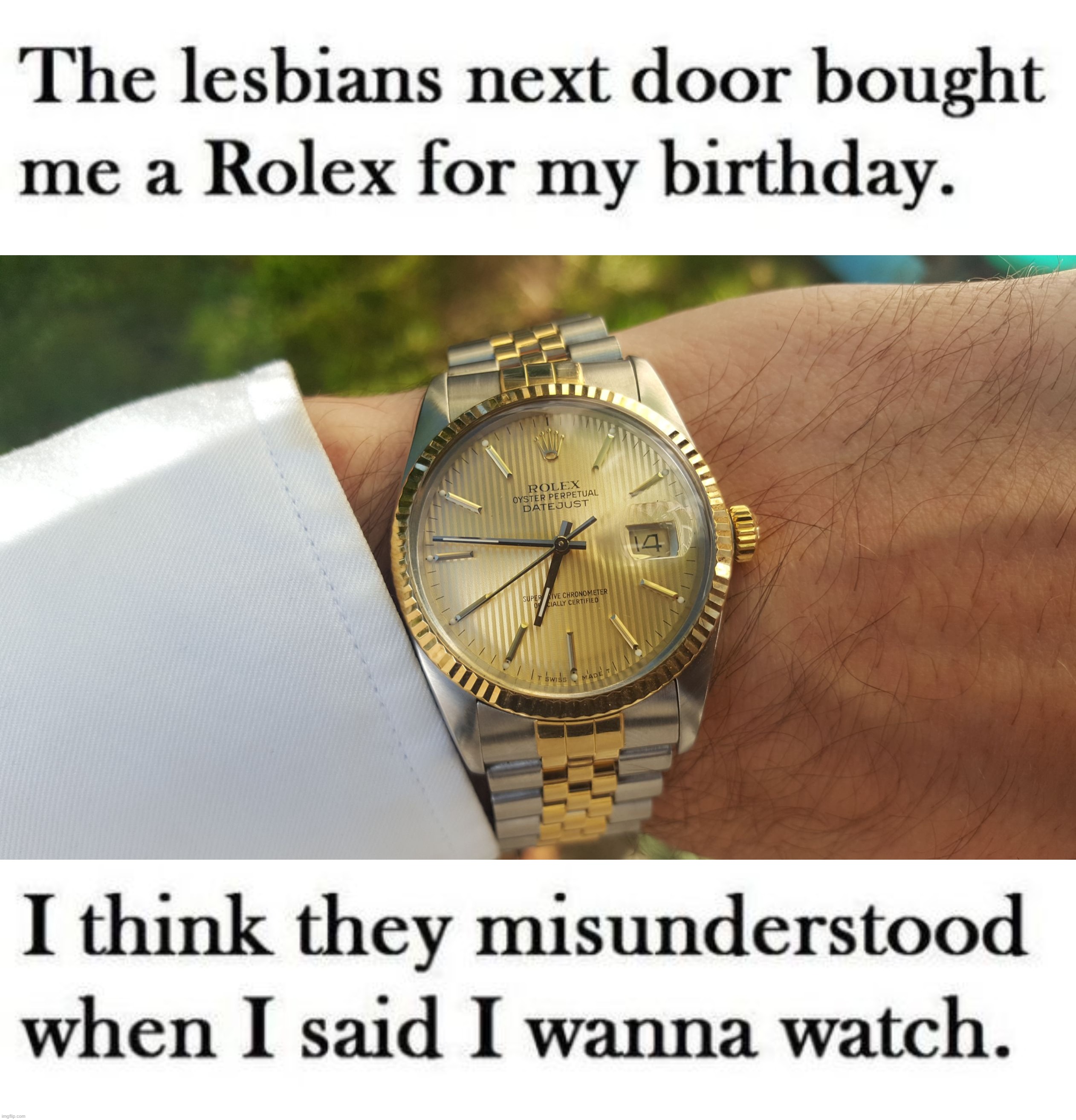 Nice watch bro | image tagged in crypto paid this rolex | made w/ Imgflip meme maker