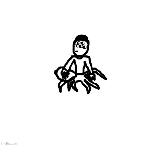 Redrew another one of my older OCs; Archie, the arachnophobic spider hybrid | made w/ Imgflip meme maker