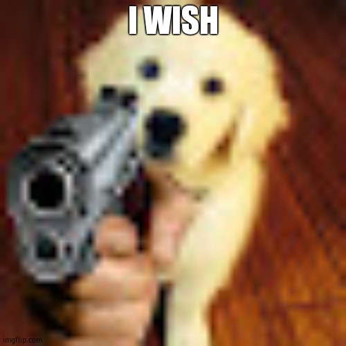 Dog gun | I WISH | image tagged in dog gun | made w/ Imgflip meme maker